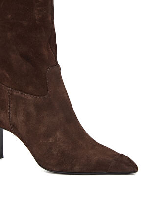 Kahverengi Kadın Süet Bot - Görsel 7