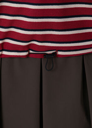 Network Kırmızı Yarım Kol Çizgili Pike Polo Sweatshirt - 6