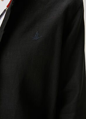 Beymen Club Siyah Keten Gömlek - 7