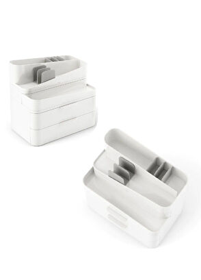 Umbra Glam Büyük Beyaz Gri̇ Organi̇zatör - 7