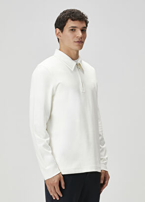 Beymen Club Comfort Fit Off White Polo Sweatshirt - 4