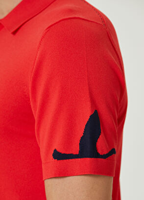 Beymen Club Kırmızı Polo Yaka Kaz Jakarlı Kısa Kollu Triko - 7