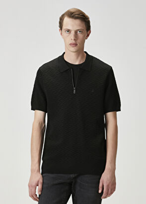 Beymen Club Siyah Polo Yaka Kısa Kollu Triko - 3