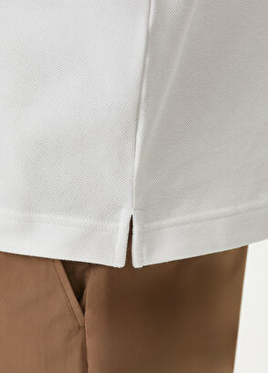 Beymen Club Beyaz Slim Fit Nakış Detaylı Pike Polo T-shirt - 9