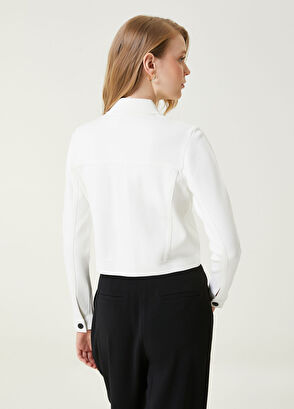 Beymen Club Beyaz Polo Triko Ceket - 6