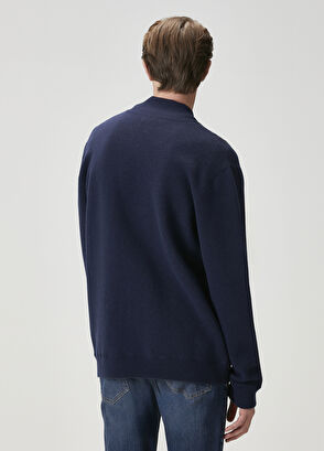 Beymen Club Lacivert Gri Çift Taraflı Triko Hırka - 7