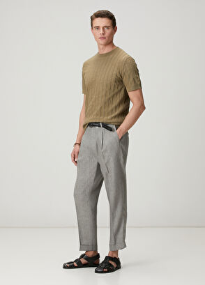 Beymen Club Yeşil Chain Knitted Textured Sweater - 3