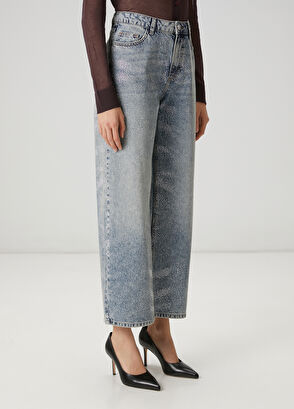 Beymen Club Blue Hotfix Flare Jeans - 3