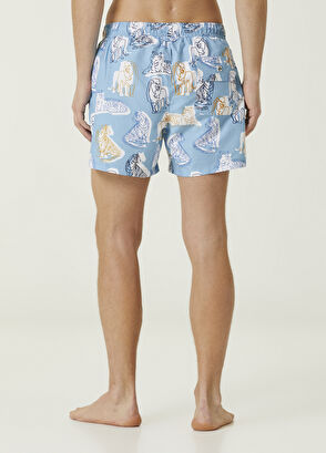 Beymen Club Mavi Aslan Figürlü Mayo - 5