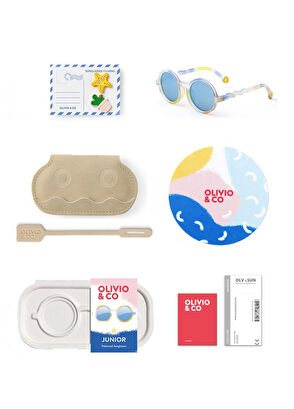 Olivio & Co Classic Round Junior Art Brush Unisex Kids Sunglasses - 6