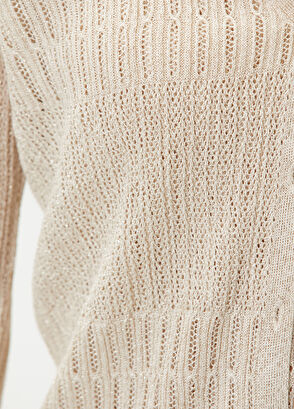 Join Us Beige Knit Cardigan - 6
