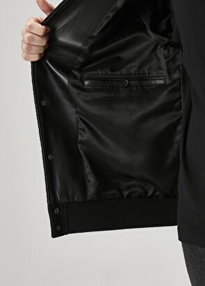 Beymen Club Siyah Garni Detaylı Deri Mont - 9