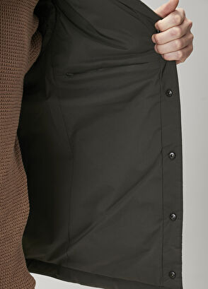 Beymen Club Haki Kapüşonlu Kapitoneli Mont - 9