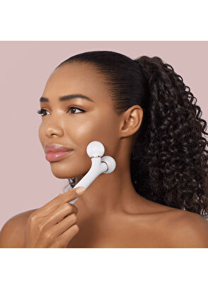 Geske Sonic Facial Body Roller Beyaz Titreşimli Yüz Şekillendirici ve Vücut Bakım Roller Cihazı - 5