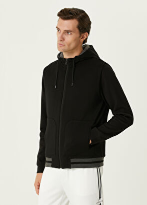 Black Hooded Double Sided Jersey Vest Beymen Club Black Hooded Double Sided Jersey Vest - 5