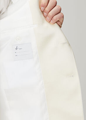 Beymen Club Off-White Wool One-Button Tuxedo - 9
