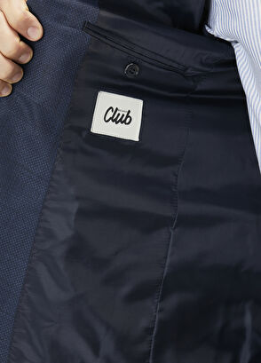 Beymen Club Lacivert Ekose Desenli Yün Ceket - 8