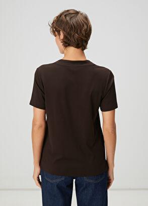 Beymen Club Dark Brown Basic T-Shirt - 5