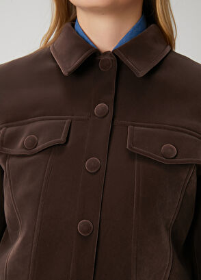 Beymen Club Brown Velvet Trucker Jacket - 6