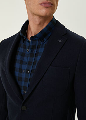 Beymen Club Drop 6 Navy Cashmere Wool Blazer - 5