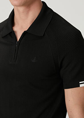 Beymen Club Siyah Polo Yaka Kısa Kollu Triko - 6