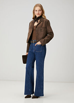 Beymen Club Brown Tumbled Short Leather Jacket - 3