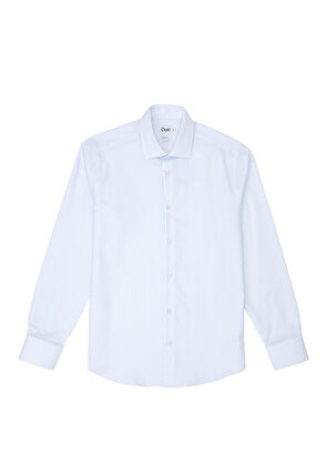 Beymen Club Comfort Fit Blue White Striped Non-Iron Shirt - 7