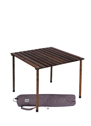 Bag The Joy Antrasit Lacivert Ahşap Katlanır Kamp Masası ve Sandalye Seti - 3