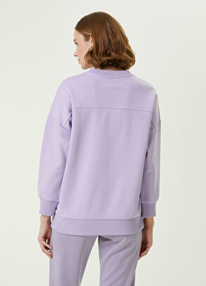 Beymen Club Lila Karalama Kuş Nakışlı Oversized Sweatshirt - 6