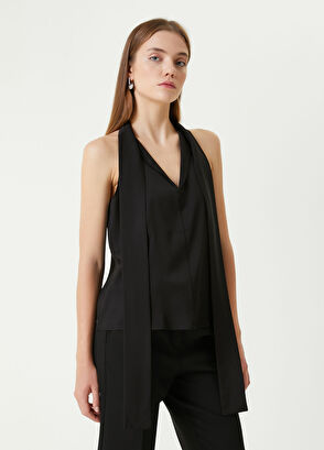 Beymen Collection Siyah İpek Bluz - 5