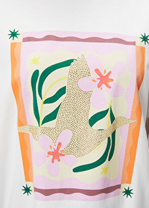 Beymen Club Kırık Beyaz Hotfix Logolu T-shirt - 6