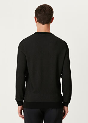 Beymen Club Black Honeycomb Textured Sweater - 5
