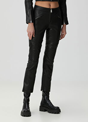Alexander Wang Siyah Deri Pantolon - 3