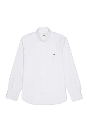 Beymen Club Slim Fit Beyaz Oxford Gömlek - 8