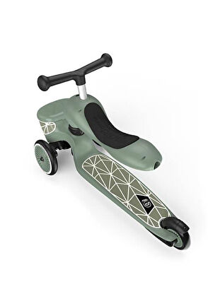 Scoot And Ride Highwaykick 1 Green Lines Lifestyle Child Scooter with Seat - 5
