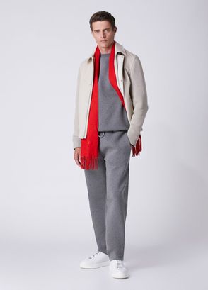 Beymen Club Kırık Beyaz Bedeni Kaşe Flannel Yün Triko Mont - 3