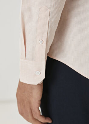 Beymen Club Comfort Fit Kayısı Çizgili Gömlek - 9