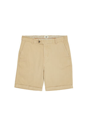 Beymen Club Slim Fit Bej Twill Şort - 6