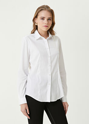 Beymen Club Slim Fit Beyaz Klasik Gömlek - 5