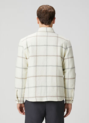 Beymen Club Ekru Ekose Desenli Dış Gömlek - 5