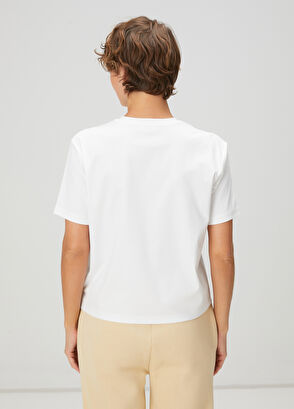 Beymen Club Kırık Beyaz Basic T-shirt - 5