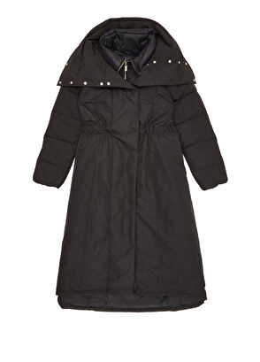 Beymen Club Siyah Yaka Detaylı Uzun Puff Kaban - 8