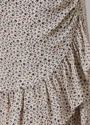 Beymen Club Beige Patterned Mini Dress - 6