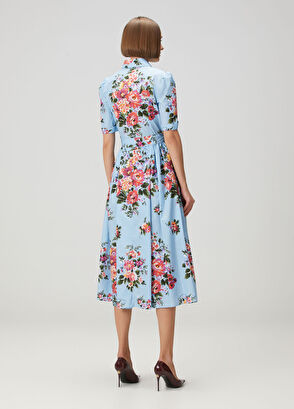 Çok Renkli Midi Elbise - Görsel 5