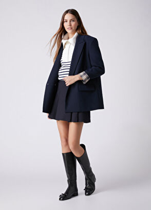 Beymen Club Navy Blue Sleeve End Garnish Blazer - 3