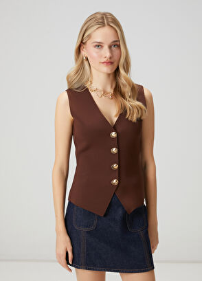 Beymen Club Kahverengi Yelek - 4