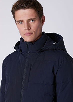 Beymen Club Navy Blue Hooded Puff Coat - 6