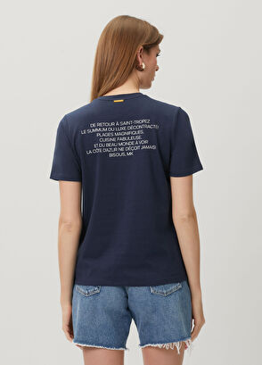 Michael Michael Kors Navy Blue Printed T-Shirt - 4