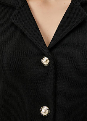 Beymen Club Siyah Crop Triko Ceket - 6