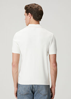Beymen Club White Vertical Line Detailed Polo Knitwear - 5